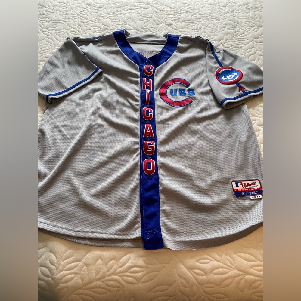 Chicago Cubs MLB Ryne Sandberg #23 Majestic Sz 52 Rare Vertical Script Sewn READ